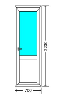 Балконный блок: дверь Exprof S-358 Лосино-Петровский