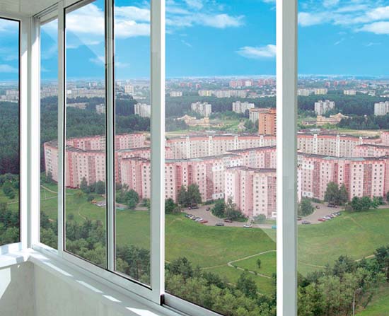 Холодное алюминиевое остекление балконов Лосино-Петровский
